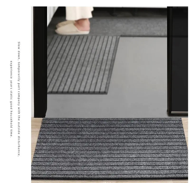 Large Striped Rubber Anti-Slip Corridor & Outdoor Carpet | Washable Area Rug