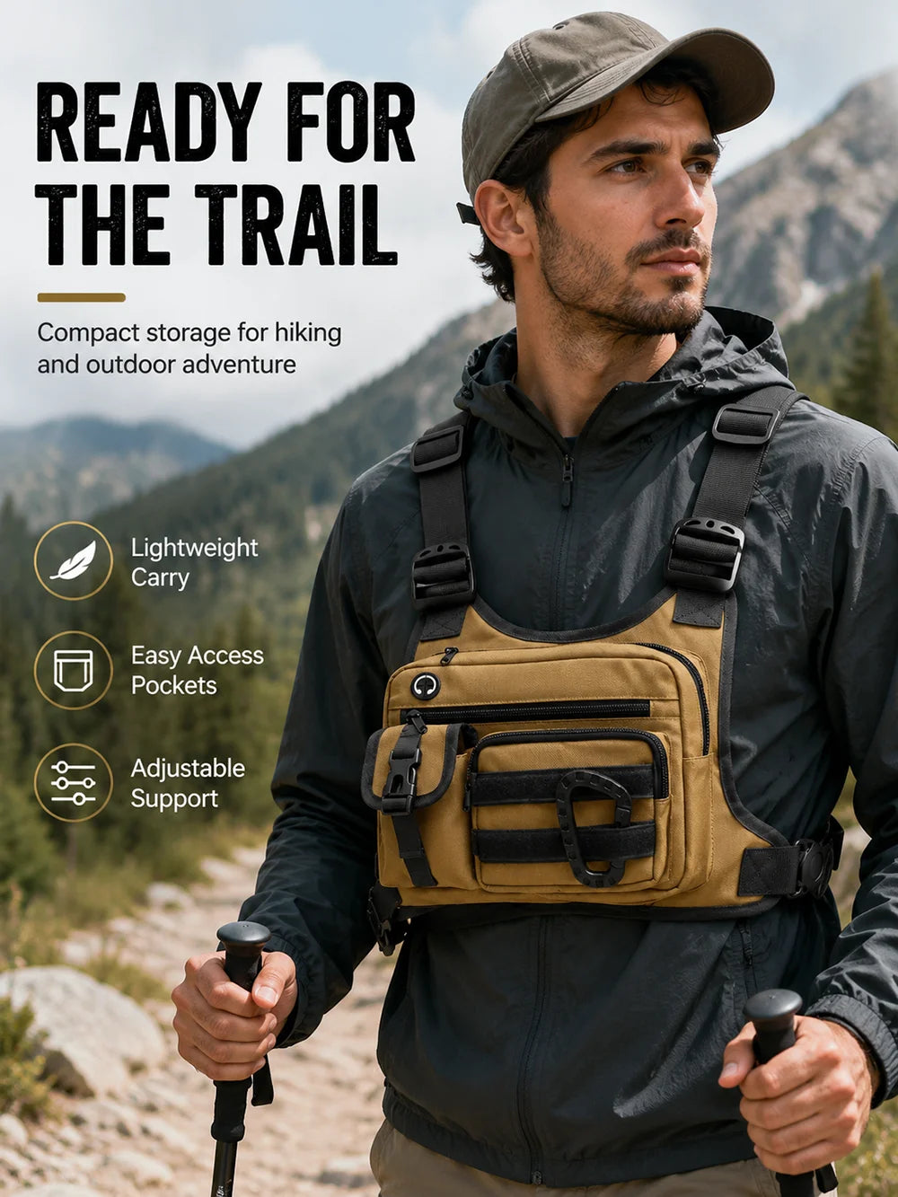 Men's Tactical EDC Anti-Theft Waterproof Chest Sling Bag | Vabena