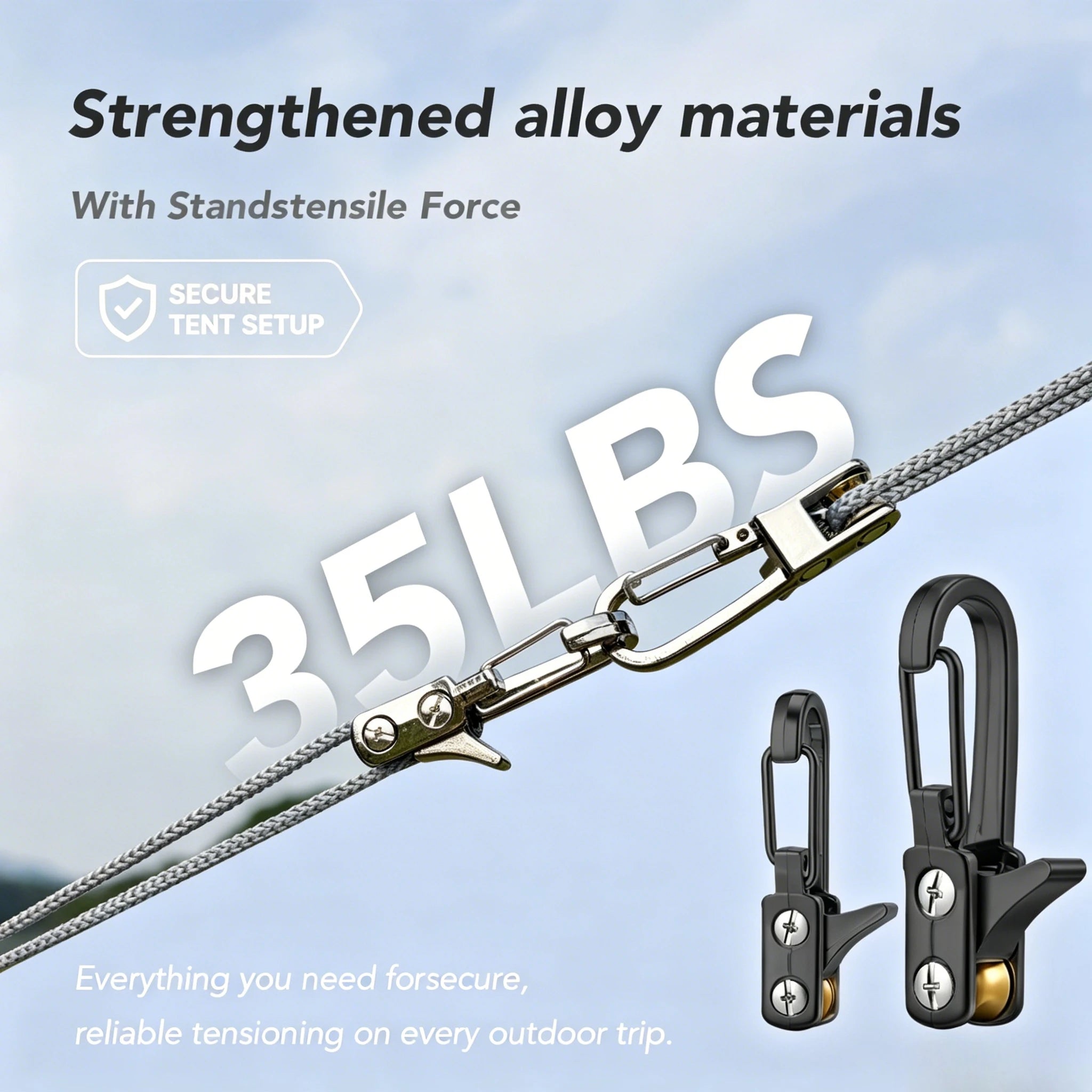 Retractable Paracord Fasteners | High-Strength Tensioners with Carabiners
