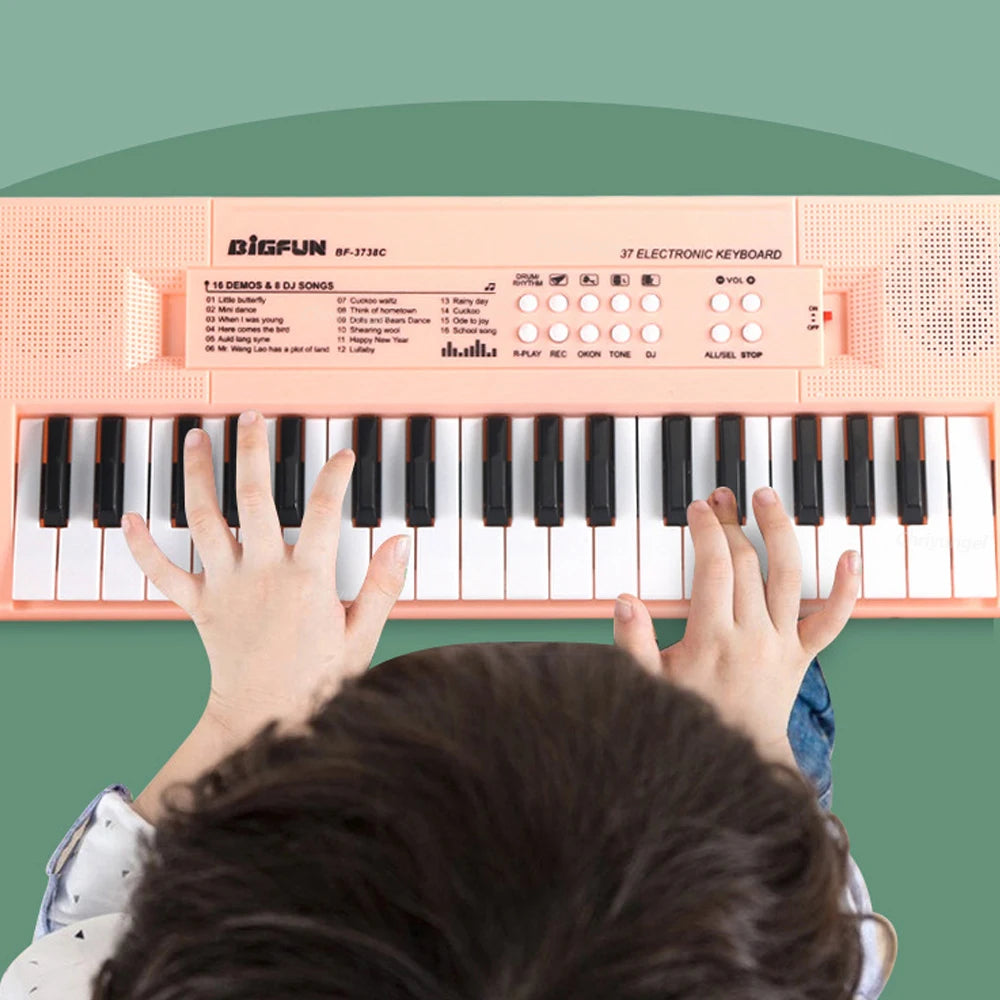 37 Keys Kids Electronic Piano Keyboard with Microphone | Educational Musical Toy