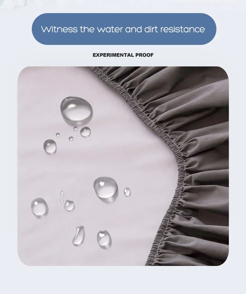 Waterproof Fitted Bed Sheet & Mattress Protector | 360° Elastic Band | All Sizes