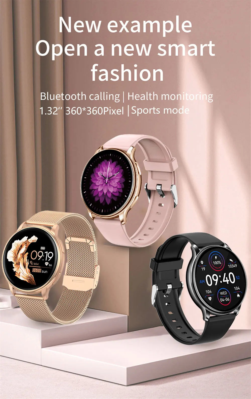 MEVADEN Bluetooth Call Smart Watch - Custom Dial, Fitness Tracker Y22