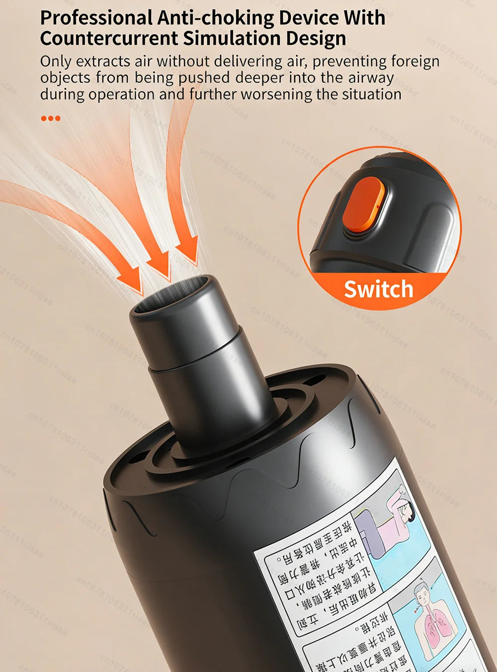Anti-Choking Emergency Device Kit for Kids & Adults