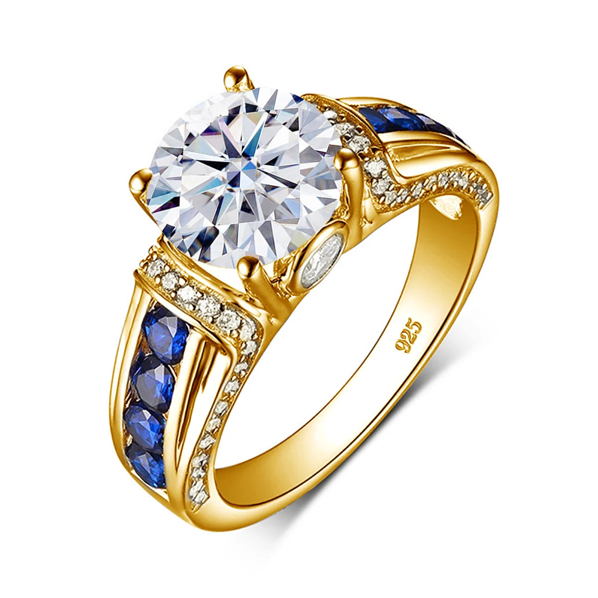 Certified 2ct D VVS1 Moissanite Ring - Sterling Silver Elegance