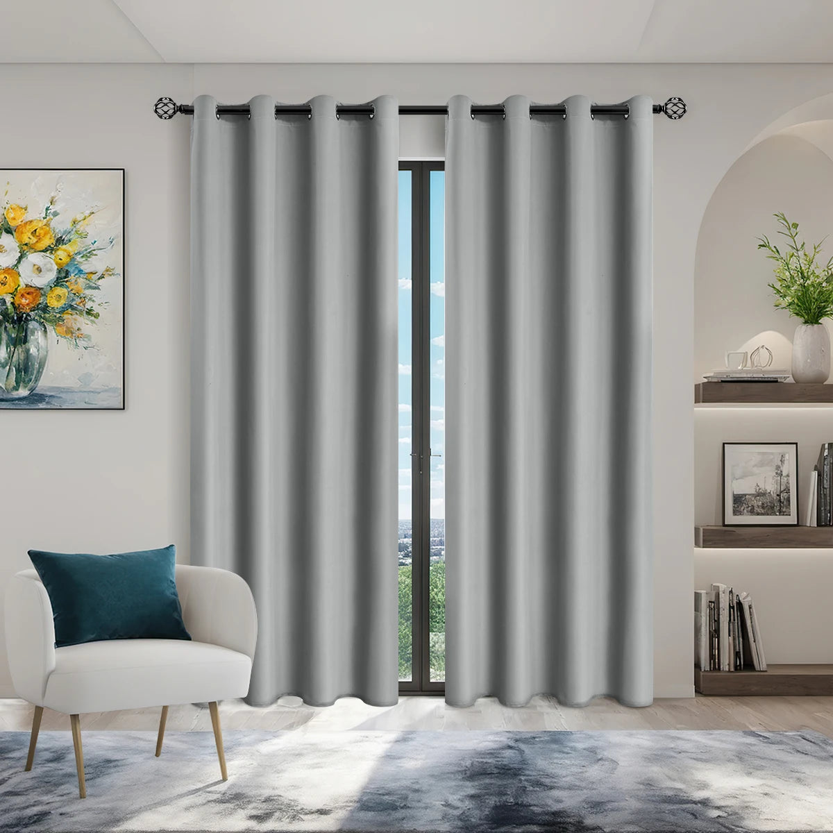 100% Blackout Curtains for Bedroom & Living Room - Full Shading & Sun Protection