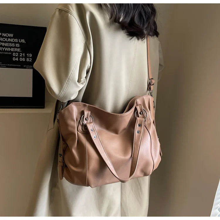 Vabena 2026 Soft Interior Shoulder Bags - High Quality Contrasting PU Handbags