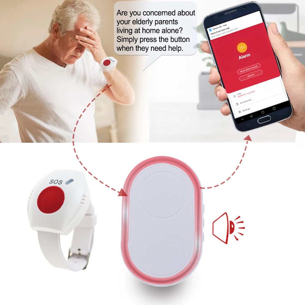 Tuya Wireless SOS Panic Button | Emergency Alert System