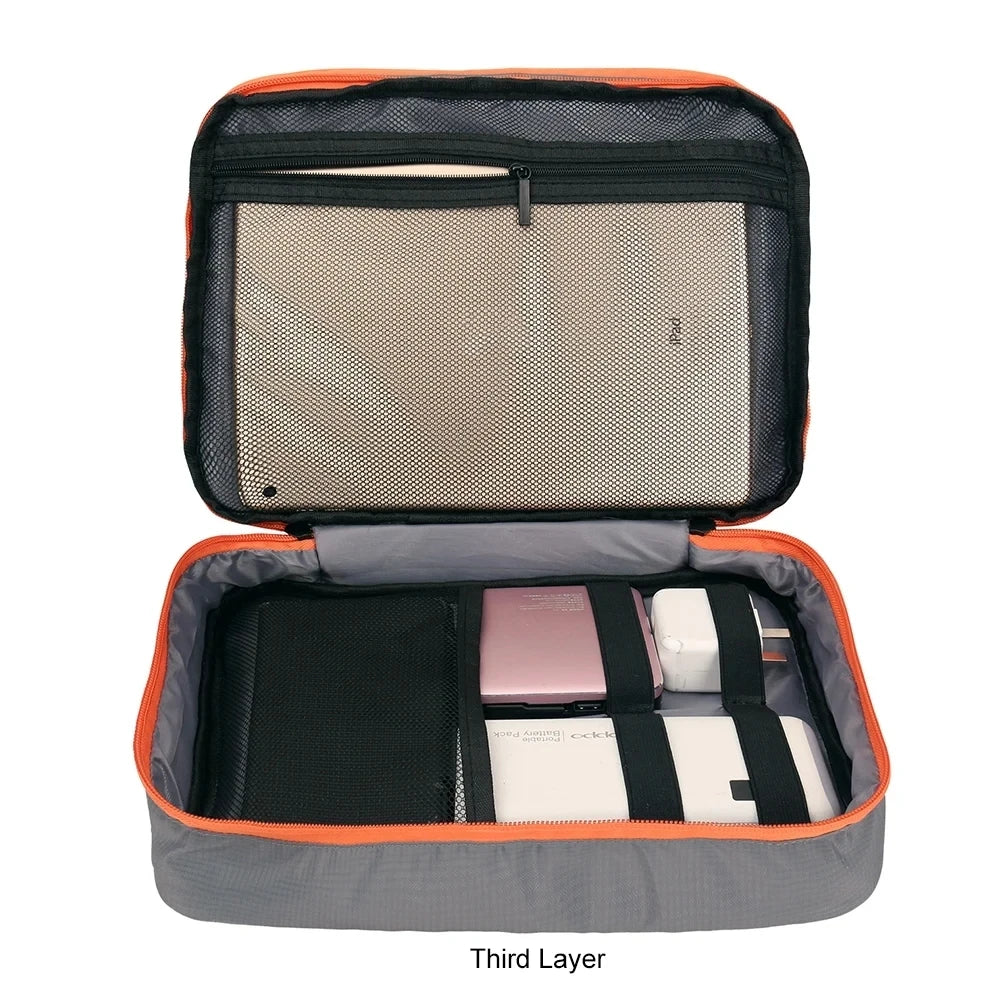 Multi-Layer Cable Storage Bag | Electronic Accessories Organizer for Travel