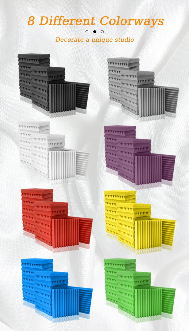 TOUO Sound Absorbing Foam Panels - Studio Acoustic Treatment & Soundproofing