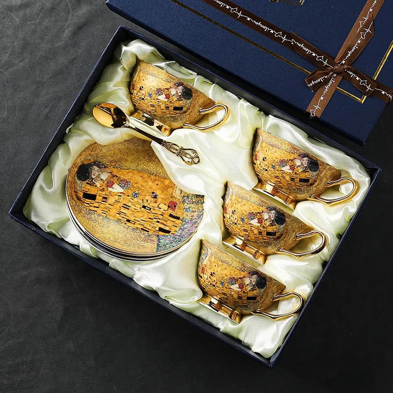 Vabena Luxury European Bone China Coffee & Tea Set - Elegant Tableware