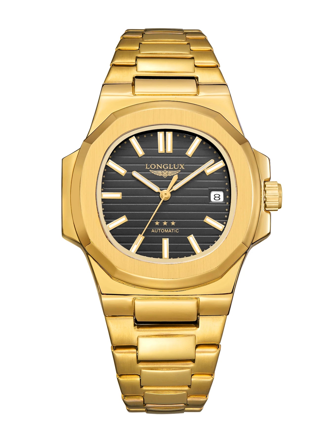 Vabena Men's Automatic Luxury Business Watch - Stainless Steel & Luminous