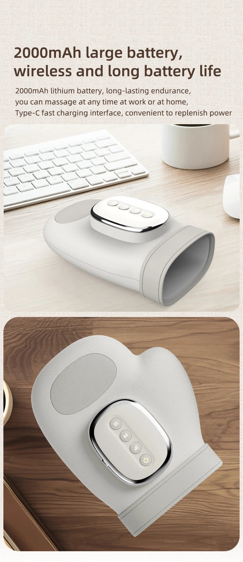 Hand Massager with Compression & Vibration for Muscle Relief