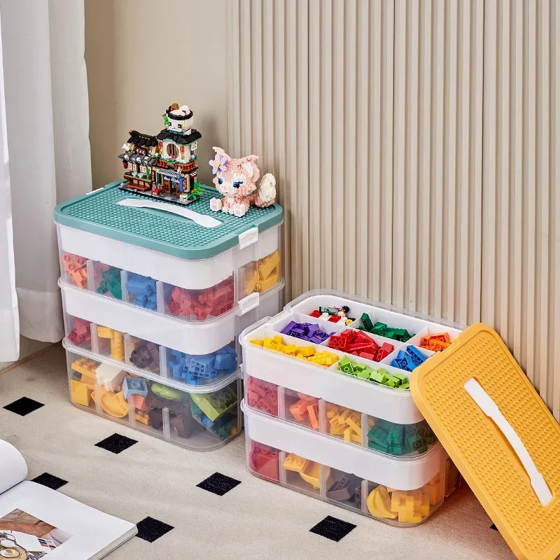 Lego Storage Box | Kids Toy Organizer | Building Block Sort Container