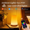 TUYA WiFi Smart LED Touch Bedside Lamp - Dimmable Night Light with USB, Alexa, Google Home