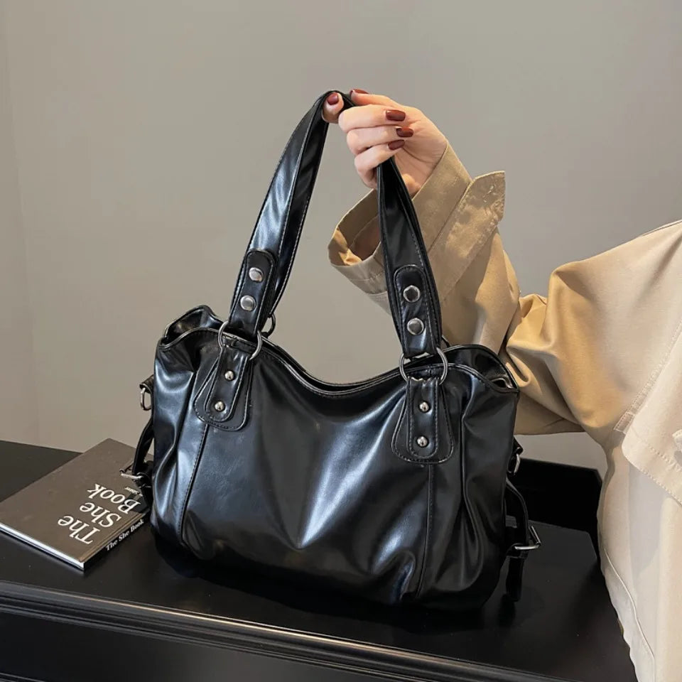 Vabena 2026 Soft Interior Shoulder Bags - High Quality Contrasting PU Handbags