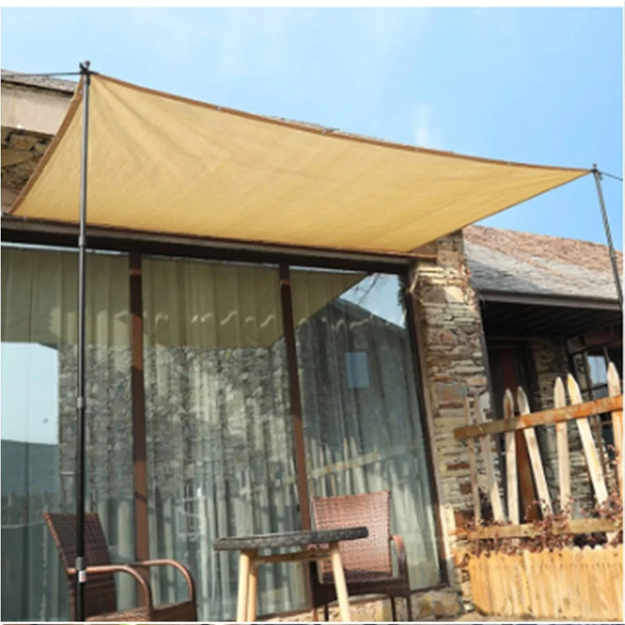 Beige Sunshade Cloth - Durable UV Protection Mesh for Patio, Garden & Greenhouse