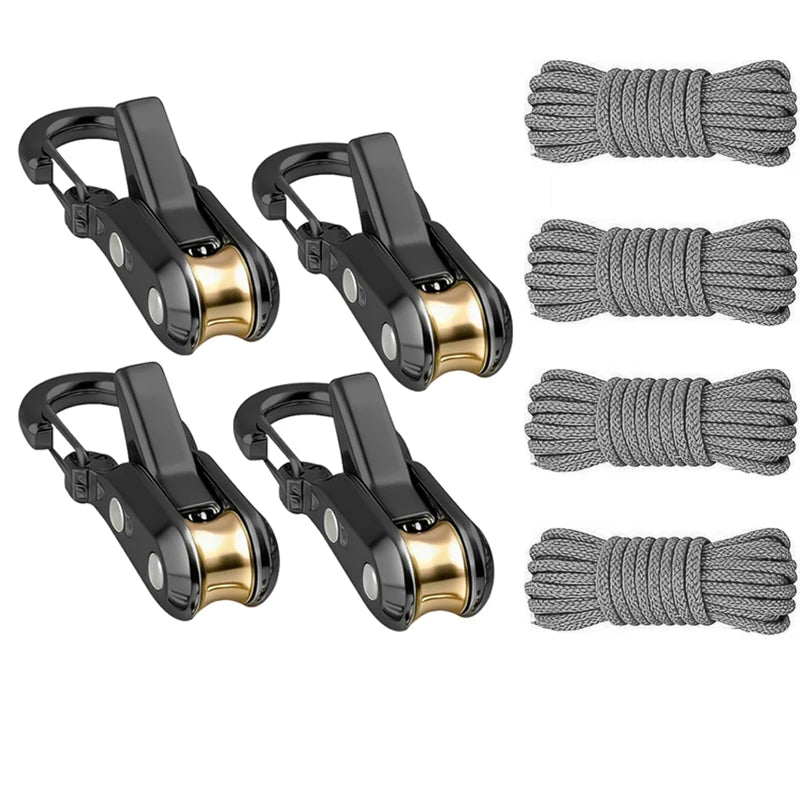 Retractable Paracord Fasteners | High-Strength Tensioners with Carabiners