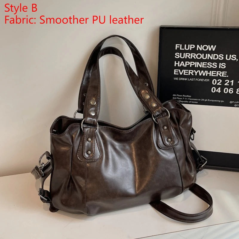 Vabena 2026 Soft Interior Shoulder Bags - High Quality Contrasting PU Handbags
