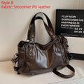Vabena 2026 Soft Interior Shoulder Bags - High Quality Contrasting PU Handbags