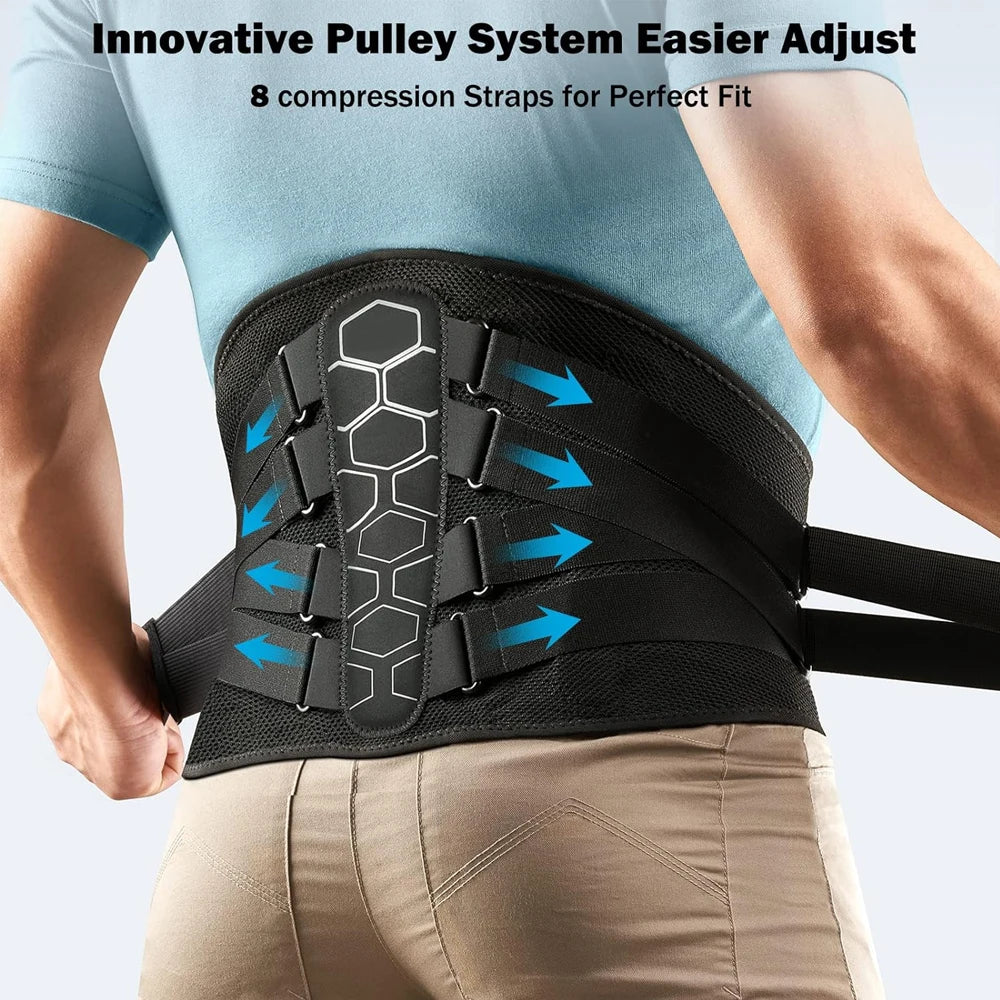 Lower Back Brace for Sciatica & Scoliosis Relief - Lumbar Support
