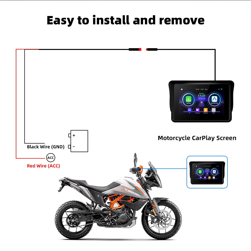 EKIY Wireless CarPlay Android Auto Navigation for BMW GS & XR