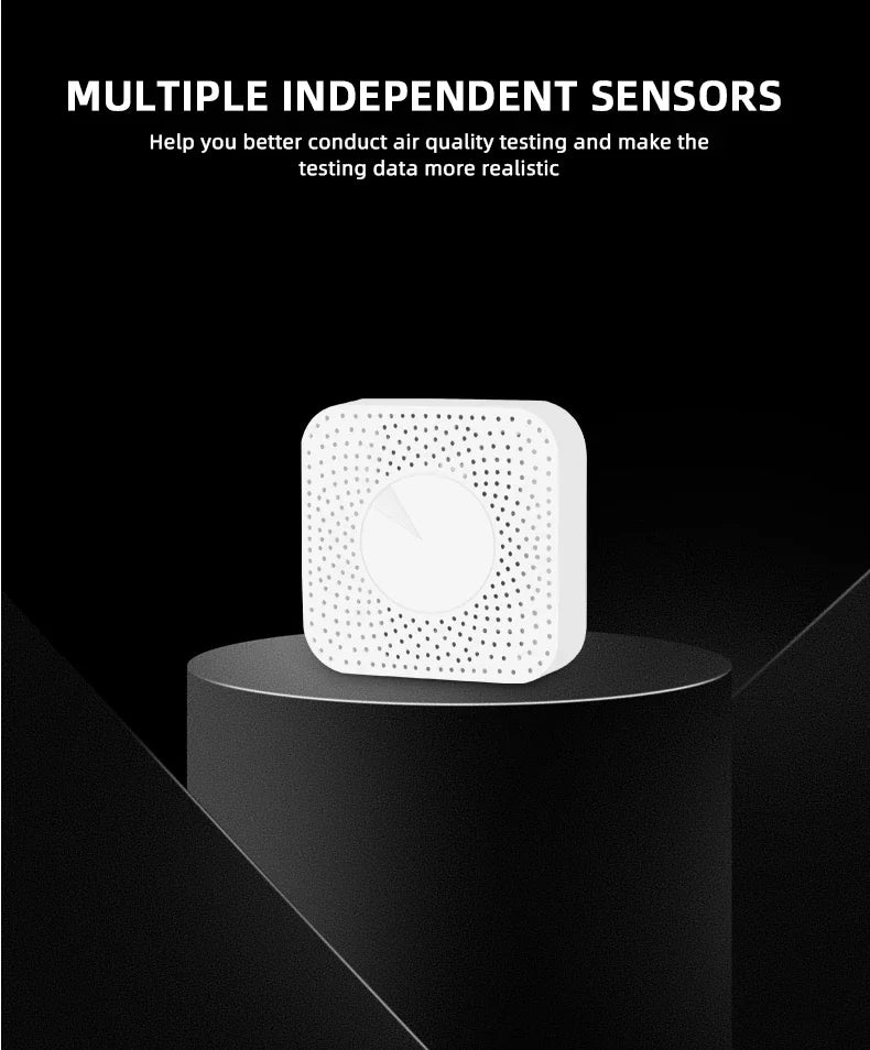 Tuya ZigBee 6-in-1 Smart Air Quality Monitor - Home Environment Detector