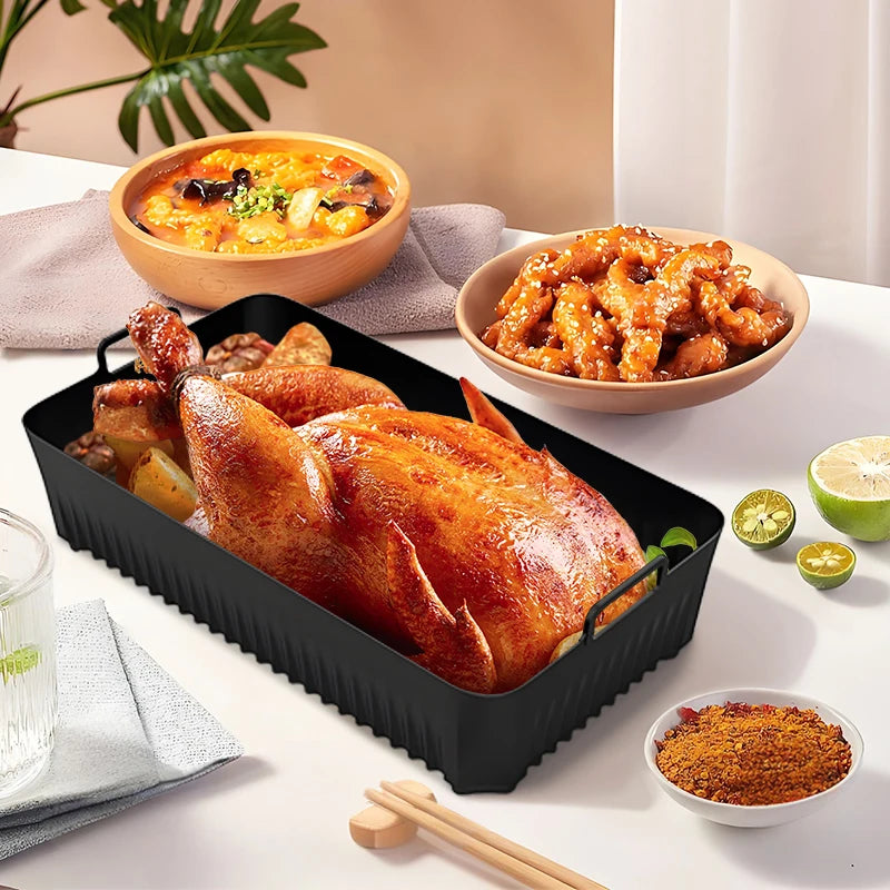 Reusable Silicone Air Fryer Liner for Ninja AF500 - Non-Stick, Easy Clean