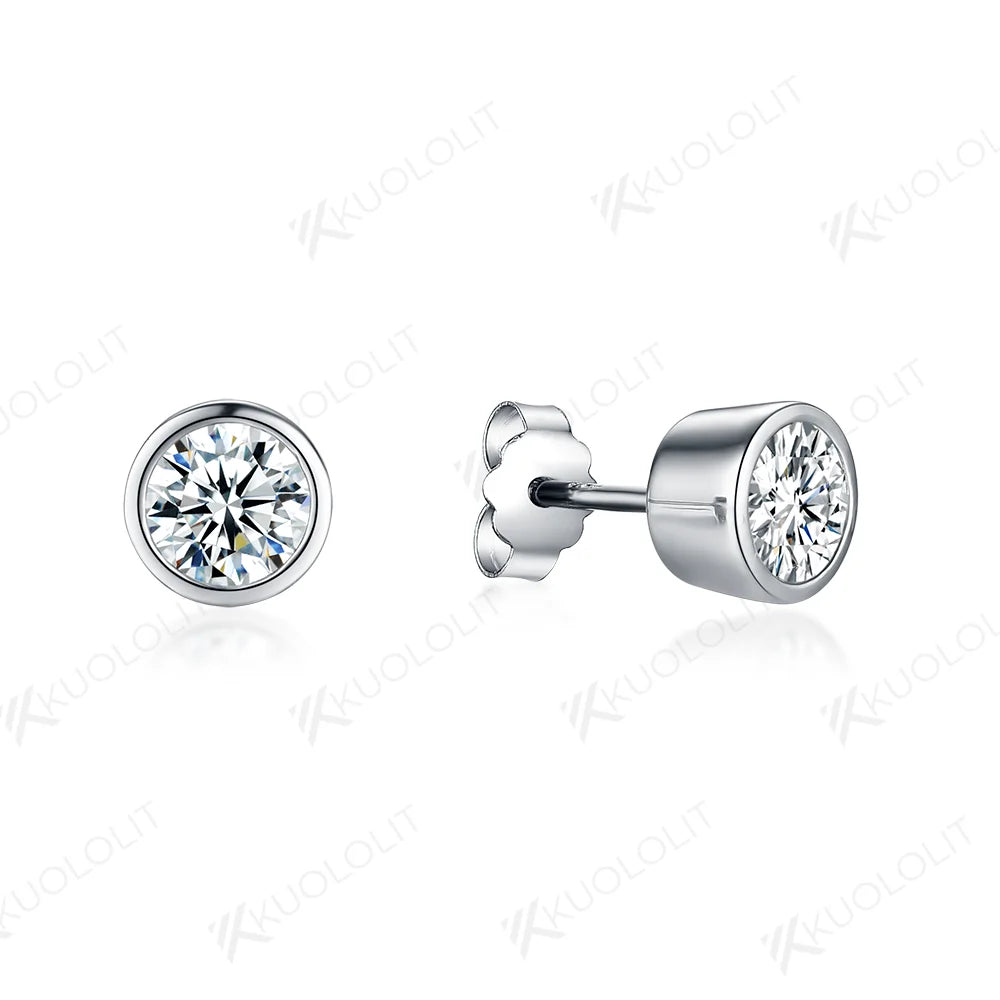 Kuololit Lab Grown Diamond Engagement Earrings - 18K/14K/925 Studs