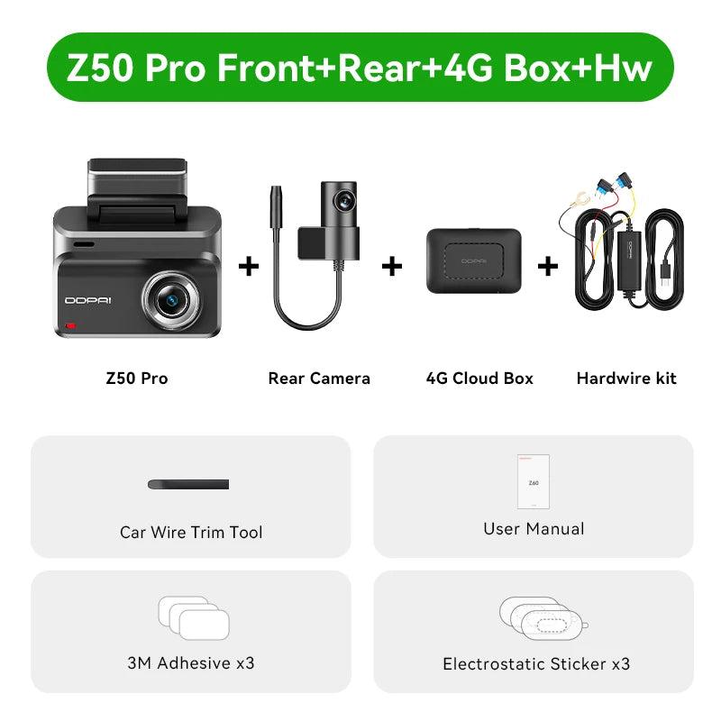 DDPAI Z50 Pro 4K Dash Cam with GPS, ADAS & Night Vision