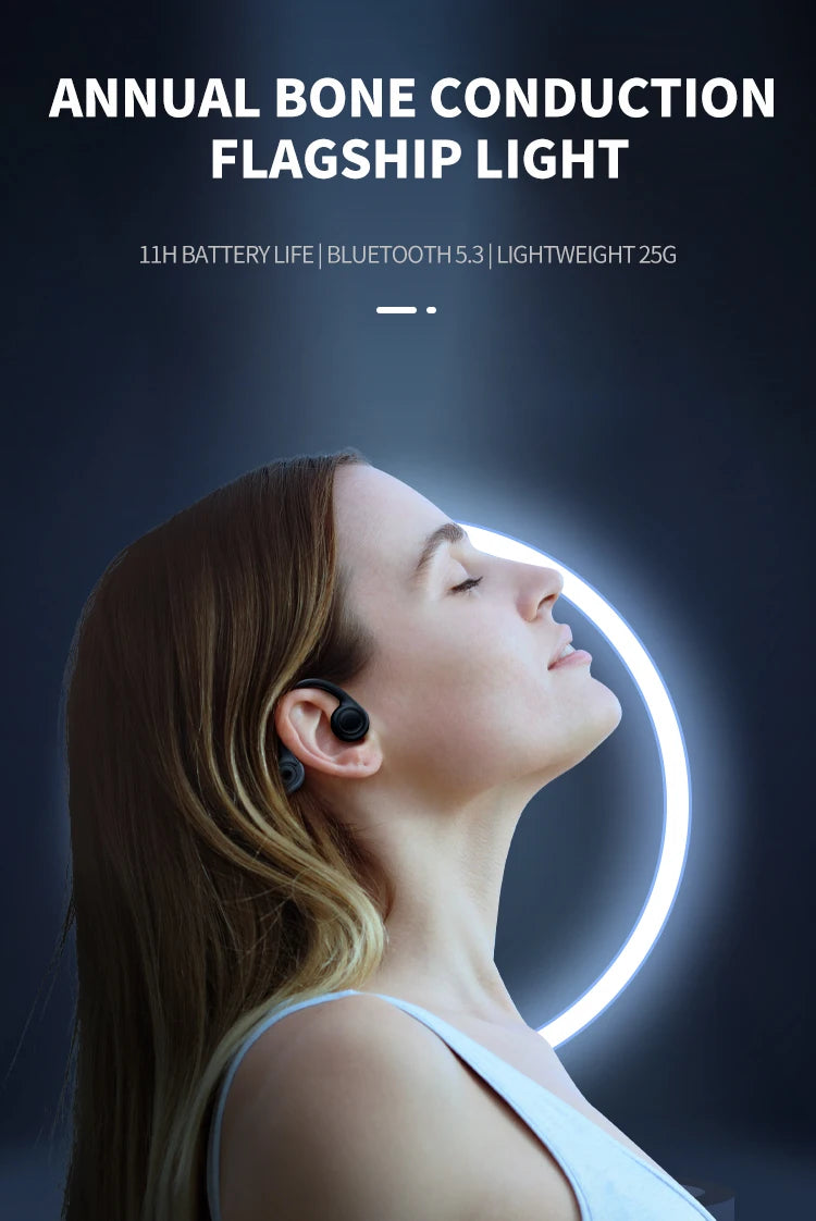 B8 True Bone Conduction Earphones | Bluetooth 5.3 Sports Wireless IPX5