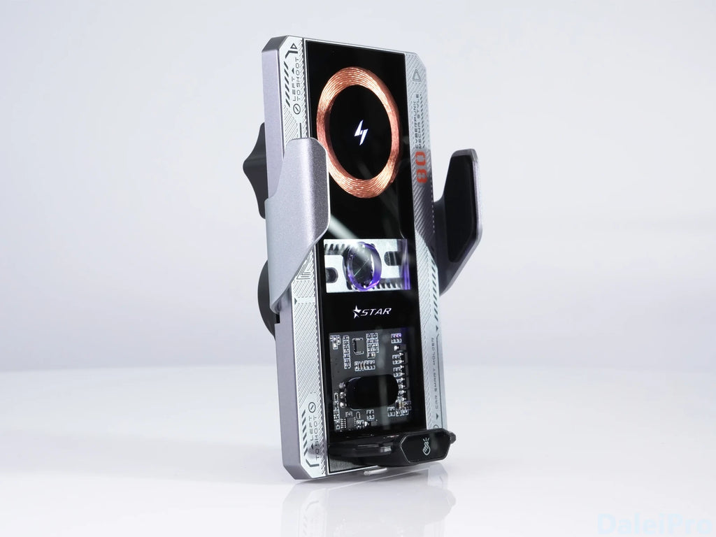 Smart Sensing Car Phone Mount | 15W Wireless & 66W Fast Charging Auto Clamping Holder