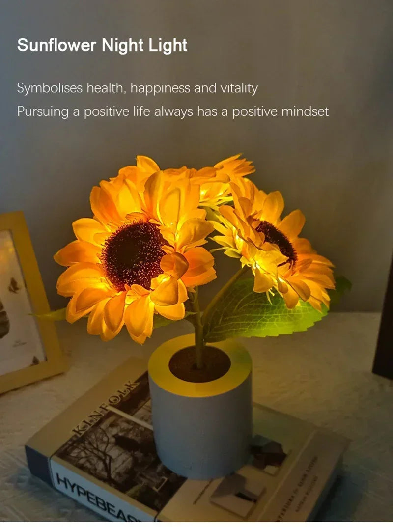Vabena Rechargeable Sunflower LED Accent Light | Ambient Decor