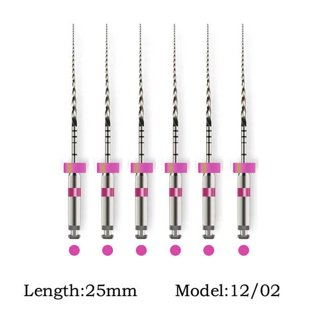 SOCO PLUS 6PCS Nickel Titanium Heat Activated Root Canal Rotary Files for EndoMotor
