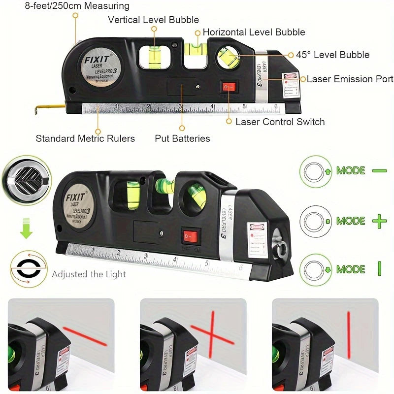 HOMEFISH Laser Level Tool - Precision for Home DIY Projects