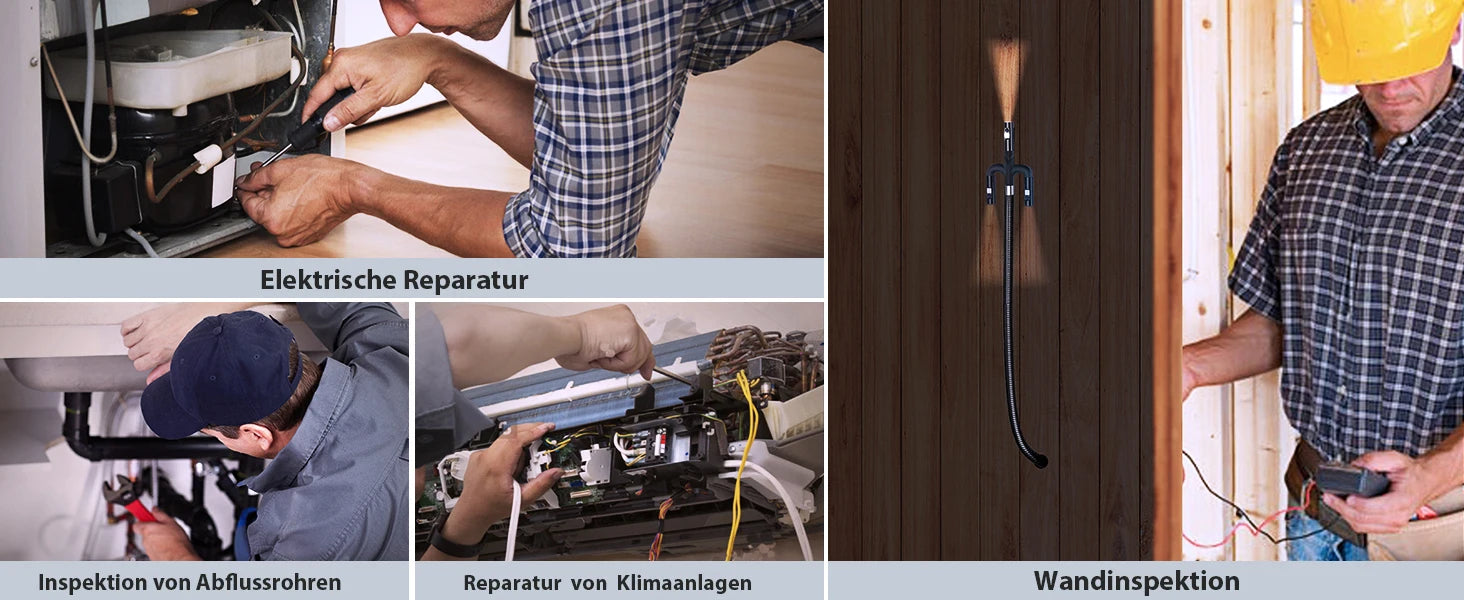 Vabena 360° Rotating Dual-Lens Endoscope - 3.9MM Industrial Inspection Camera with 5-inch IPS Display