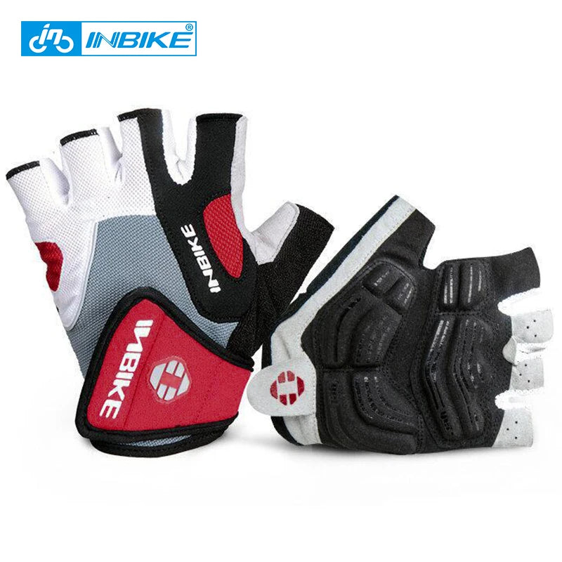 INBIKE Shockproof Gel Pad Cycling Gloves - Half Finger Summer Sport