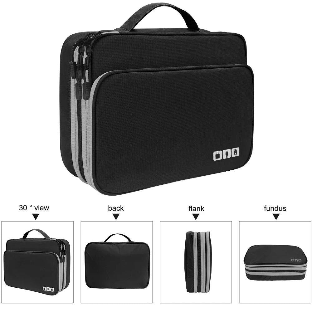 Multi-Layer Cable Storage Bag | Electronic Accessories Organizer for Travel