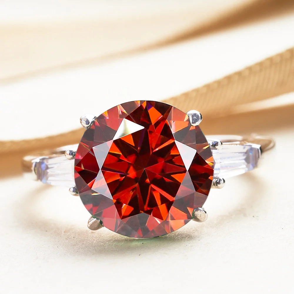 GRA Certified 5CT Moissanite Ring VVS1 Sterling Silver - Timeless Elegance