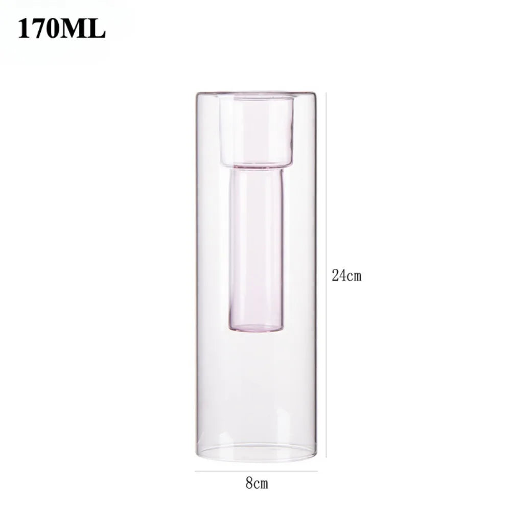 Elegant Glass Hydroponics Vase & Terrarium - Flower & Succulent Planter Decor