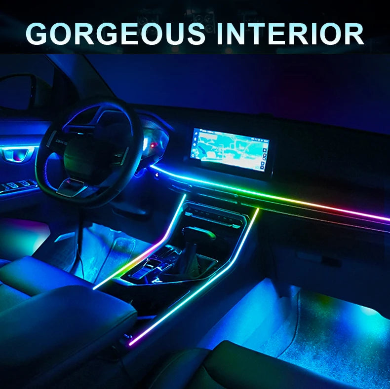 RGB LED Car Ambient Light Kit - APP Control Streamer Atmosphere Lamp