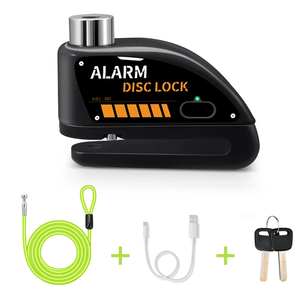 Extractme 110dB Motorcycle Alarm Disc Lock - Ultimate Waterproof Anti-Theft Security
