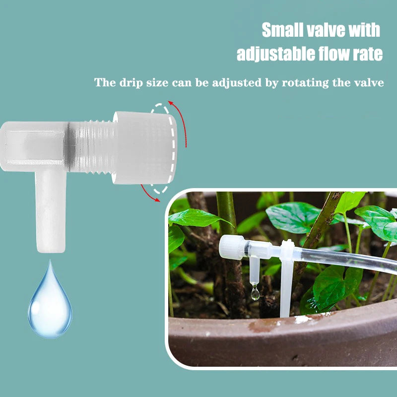 Garden Drip Irrigation Kit with Regulating Valve - Potted Plants & Greenhouse Watering System