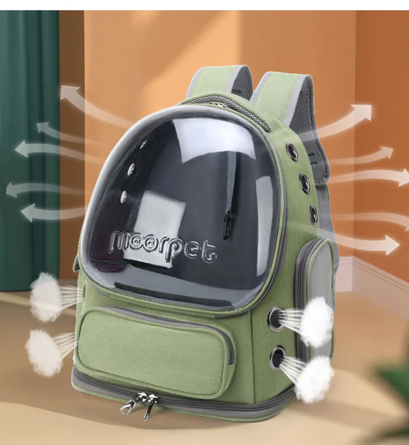 Transparent Pet Carrier Backpack for Cats & Small Dogs | Travel Bag