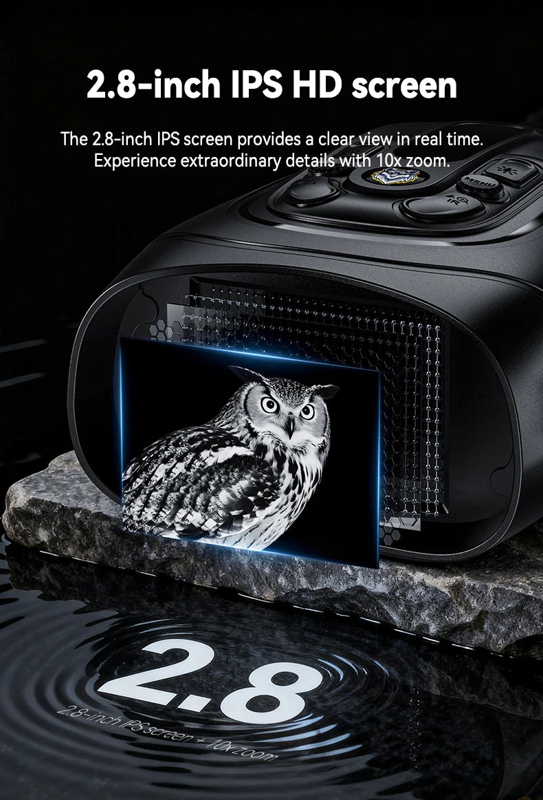 10X Digital Night Vision Binoculars Goggles - 5W IR 800M Full Dark Video