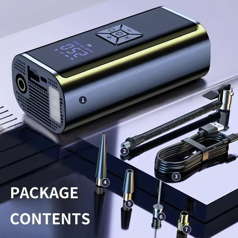 YIJU 150psi Wireless Portable Tire Inflator for Cars & Bikes