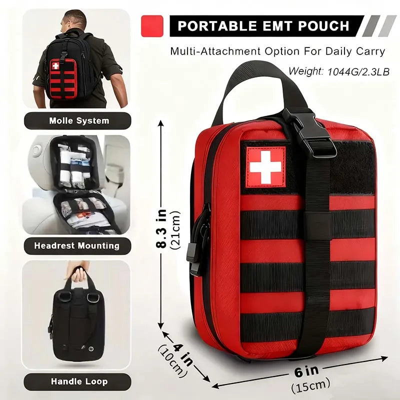 379-Piece First Aid Kit | Portable Emergency Survival Bag for Home & Outdoor
