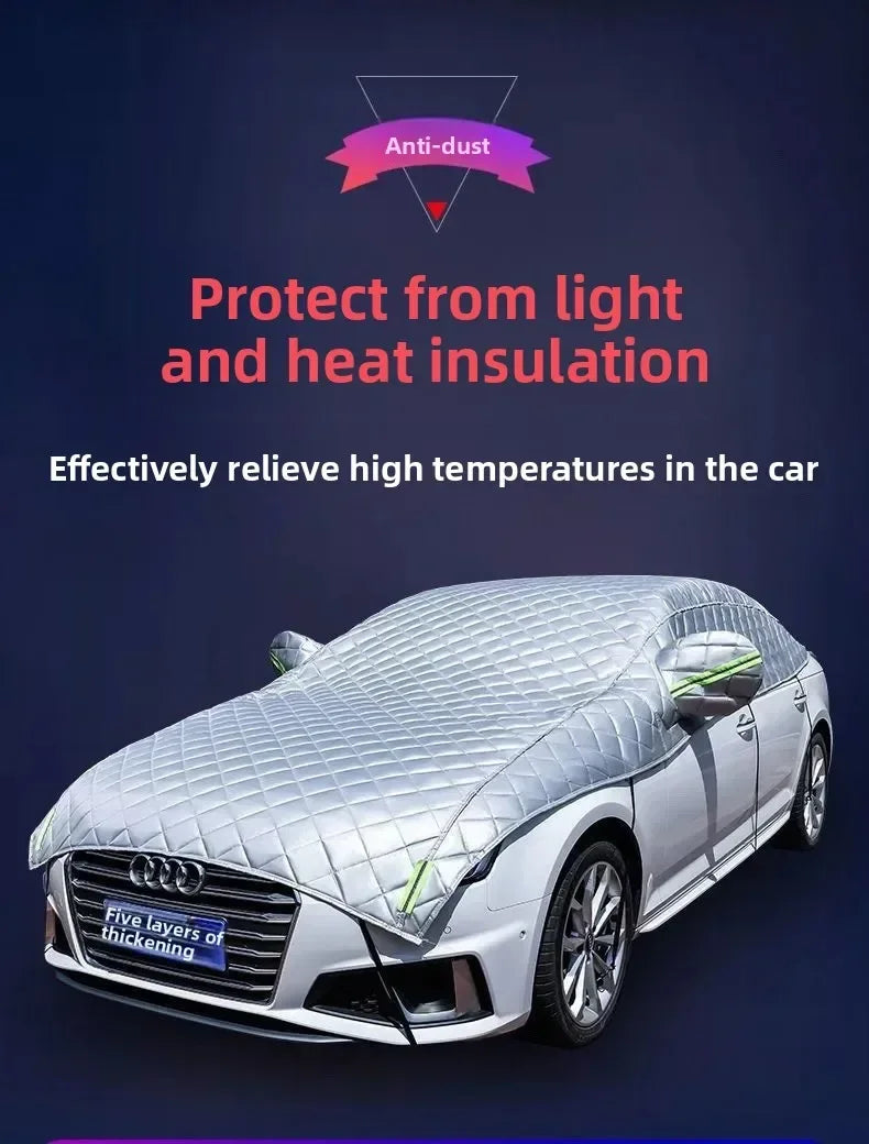 All-Season Waterproof Car Cover for Hail, Snow, Sun & Frost Protection