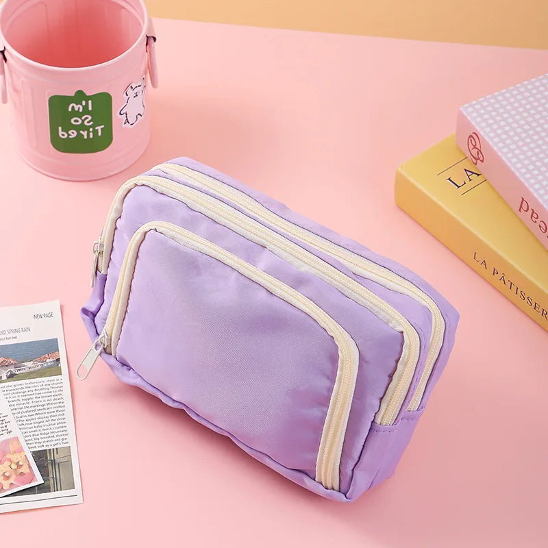 Kawaii Large Capacity Multi-Layer Pencil Case & Makeup Storage Bag | Vabena