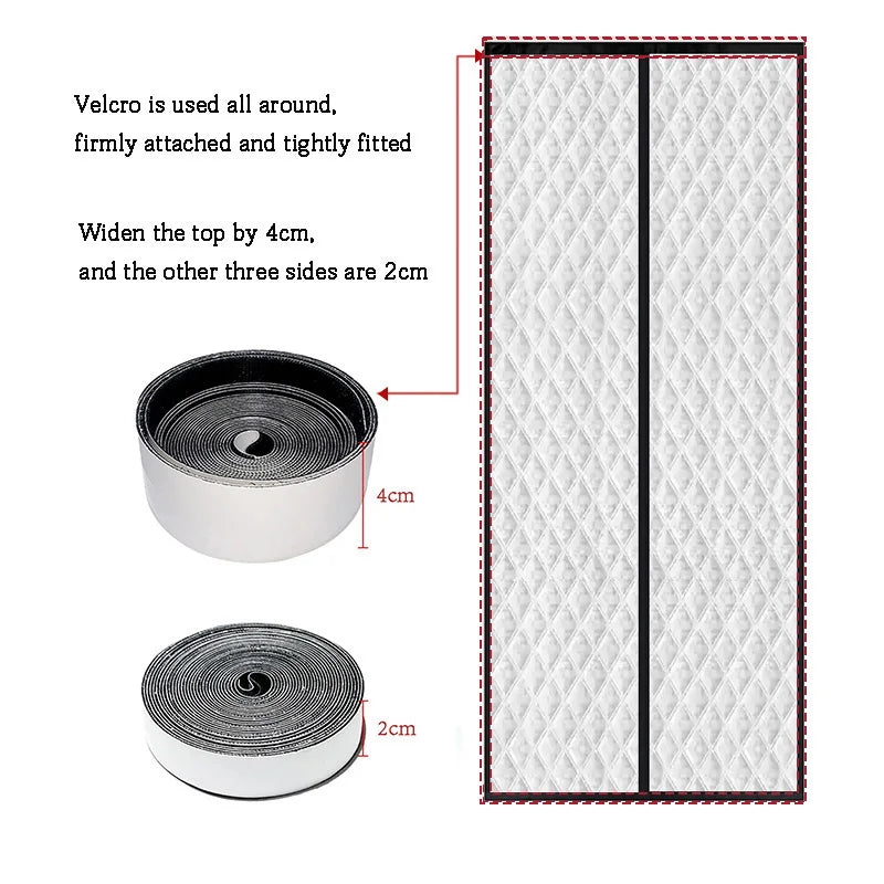 Magnetic Winter Door Curtain | No Drill | Energy Saver | Easy Install