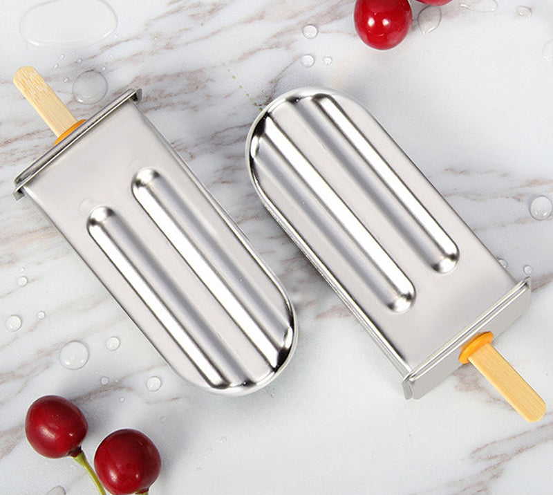 Stainless Steel Popsicle Mold Rack – Homemade Ice Cream & Lolly Maker Set